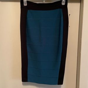 Dark teal & black bandage skirt
